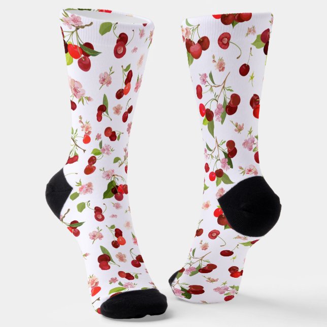 Calcetines Patrón de Cereza 1 (Angular)