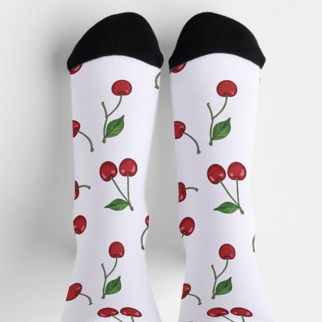 Calcetines Patrón de Cereza Dulce Huerta (Arriba)