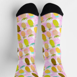 Calcetines Patrón de chicle de piña jugosa