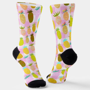 Calcetines Patrón de chicle de piña jugosa