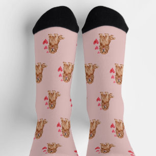 Calcetines Patrón de Cocker Spaniel en rosa