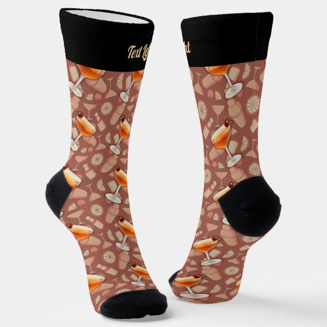 Calcetines Patrón de cóctel de Manhattan (Angular)