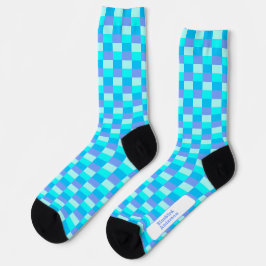 Calcetines Patrón de color azul neón