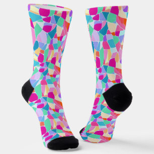 Calcetines Patrón de colores mosaicos coloridos