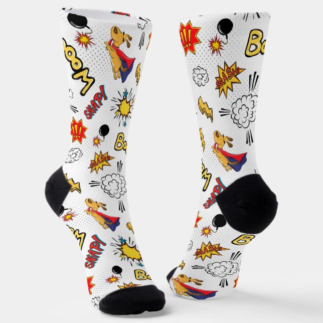 Calcetines Patrón de Cómic  (Angular)