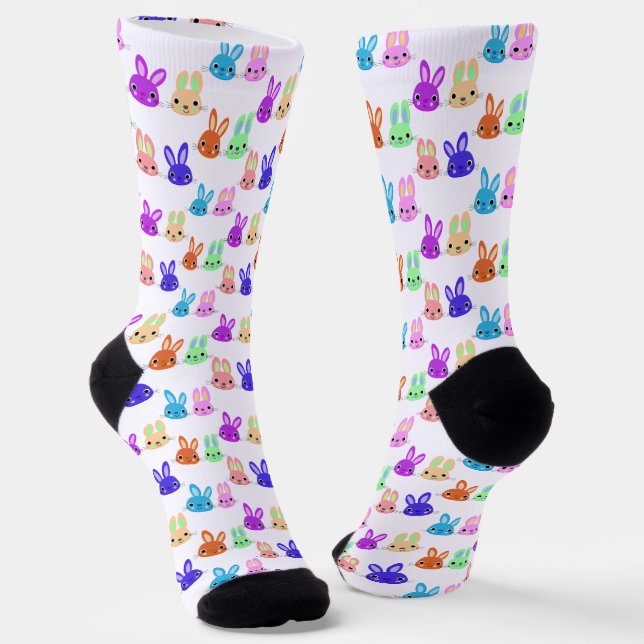 Calcetines Patrón de conejos de Pascua (Angular)