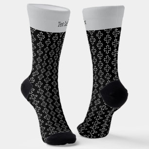 Calcetines Patrón de contorno cruzado copto