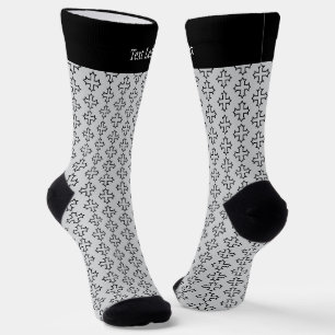 Calcetines Patrón de contorno cruzado copto