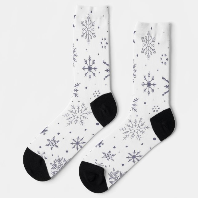 Calcetines Patrón de copo de nieve (Izquierda)