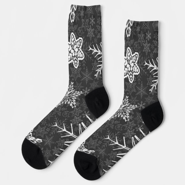 Calcetines Patrón de copo de nieve (Izquierda)