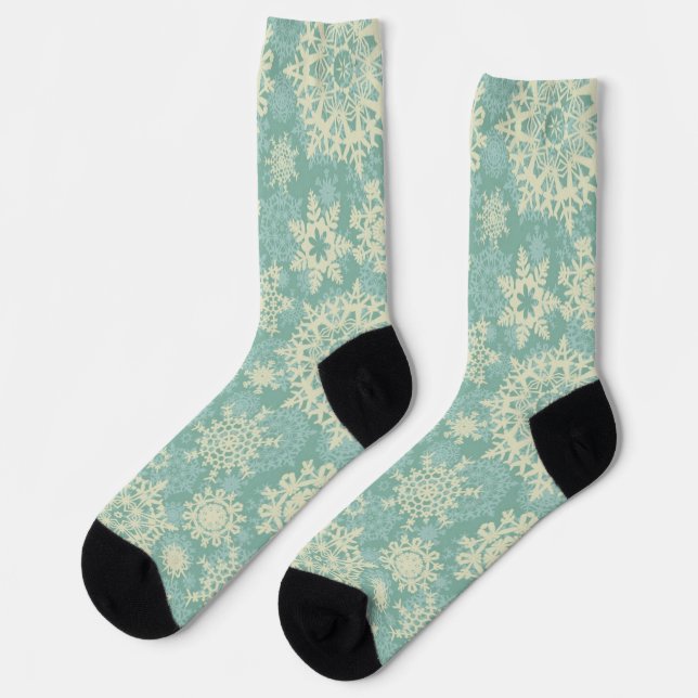 Calcetines Patrón de copo de nieve (Izquierda)