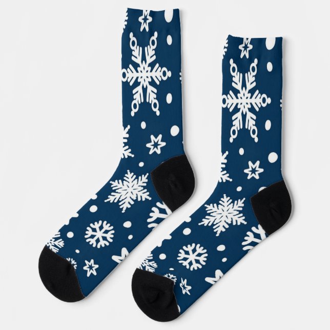 Calcetines Patrón de copo de nieve (Izquierda)