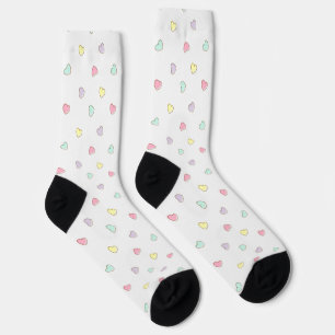 Calcetines Patrón de corazón dulce pastel