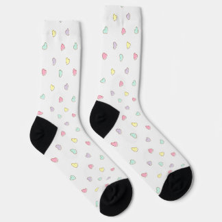 Calcetines Patrón de corazón dulce pastel