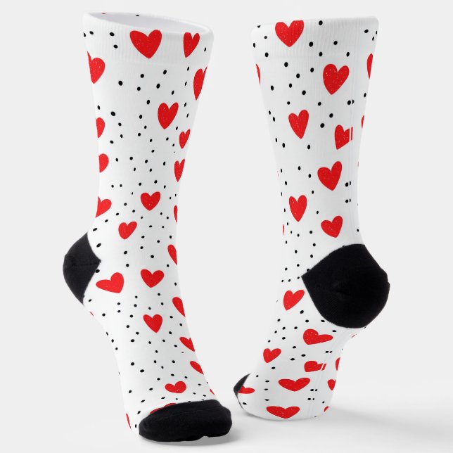 Calcetines patrón de corazones (Angular)