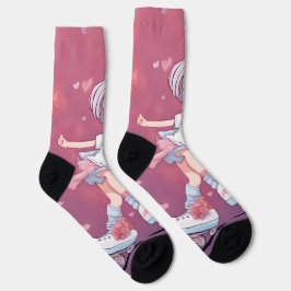 Calcetines patrón de corazones