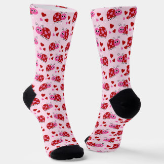 Calcetines Patrón de corazones de parásitos rosados