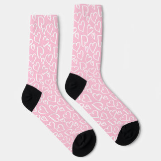 Calcetines Patrón de corazones rosados con grillos