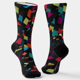 Calcetines Patrón de cubo geométrico abstracto de moda