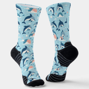 Calcetines Patrón de delfines lúdicos