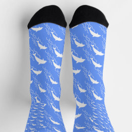 Calcetines patrón de delfines nadando
