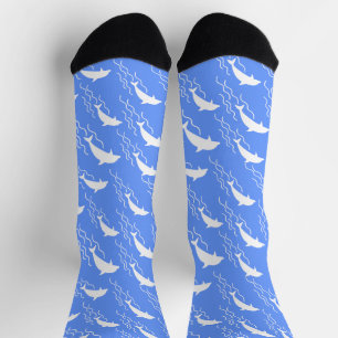 Calcetines Patrón de delfines nadando