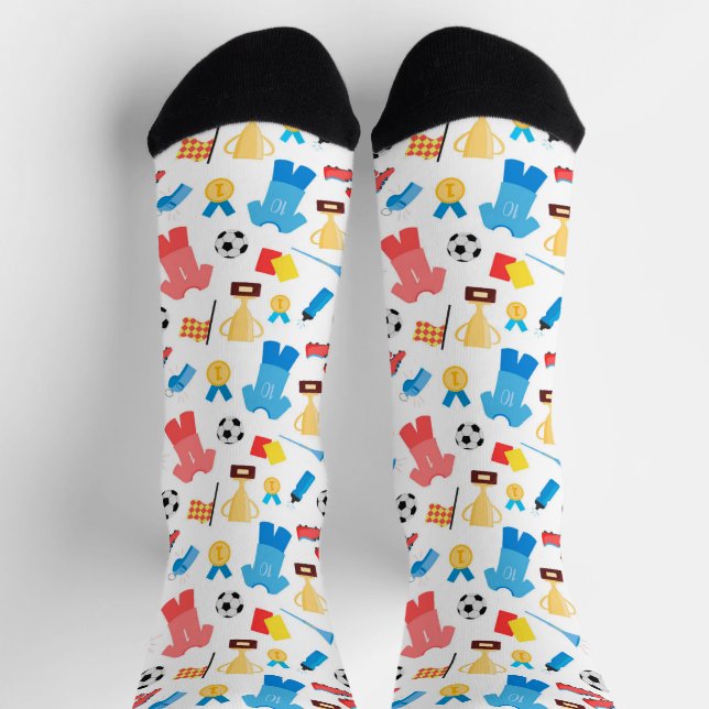 Calcetines Patrón de deportes de béisbol (Arriba)