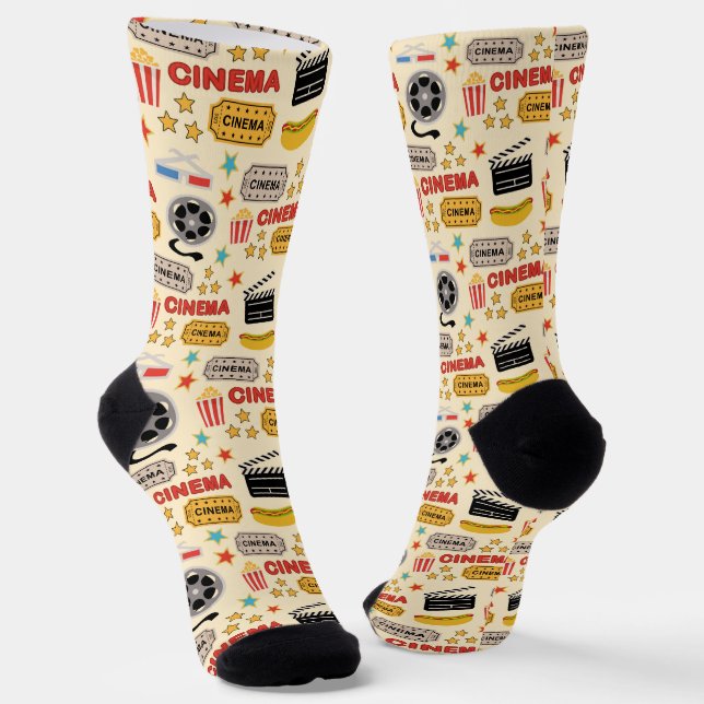 Calcetines Patrón de diversión del cine (Angular)