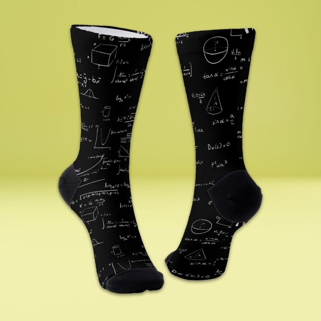 Calcetines Patrón de ecuaciones de fórmula de maestros de mat (Subido por el creador)