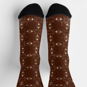 Calcetines Patrón de encaje de corazón desvanecido