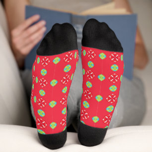 Calcetines Patrón de encanto de vacaciones de Navidad 03 -