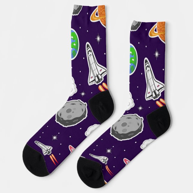 Calcetines Patrón de espacio (Izquierda)