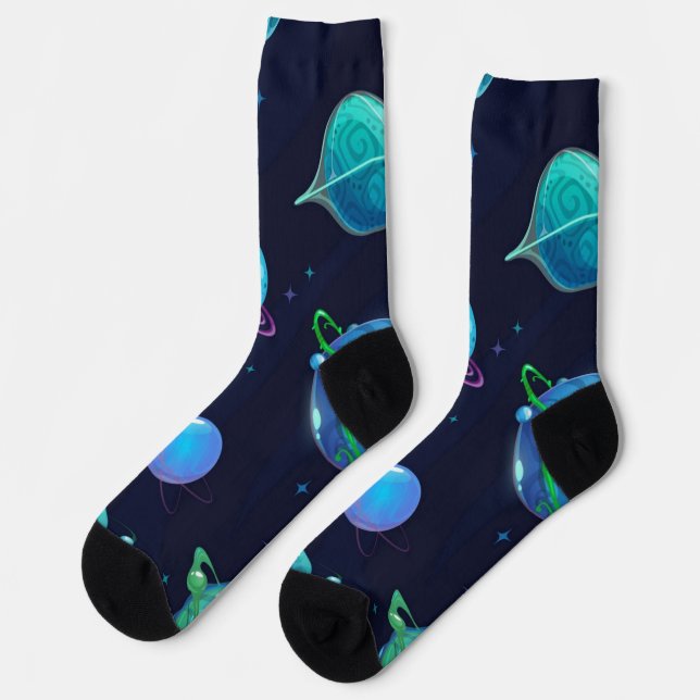 Calcetines Patrón de espacio (Izquierda)