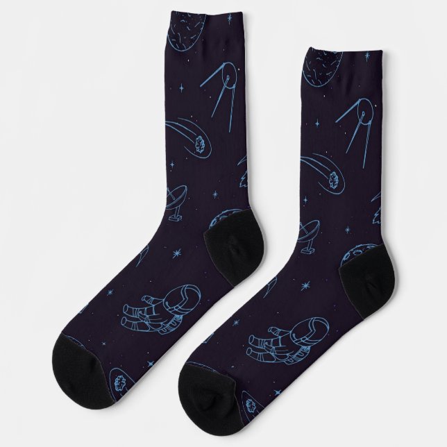 Calcetines Patrón de espacio (Izquierda)