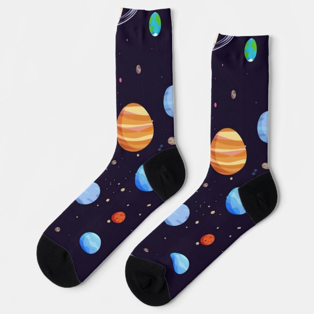 Calcetines Patrón de espacio (Izquierda)