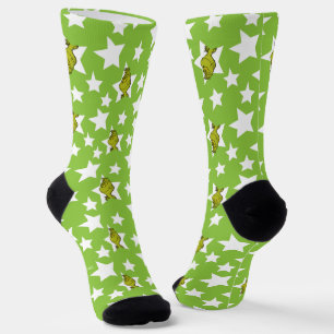 Calcetines Patrón de estrella indiscreta del Grinch