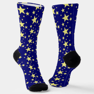 Calcetines Patrón de estrellas amarillas