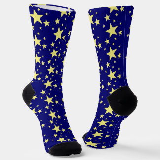 Calcetines Patrón de estrellas amarillas