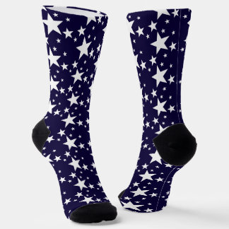 Calcetines Patrón de estrellas blancas