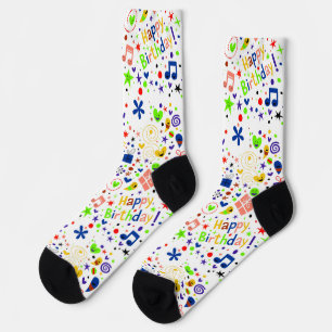 Calcetines Patrón de feliz cumpleaños