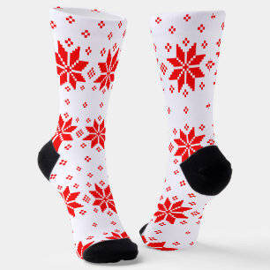 Calcetines Patrón de Feliz Navidad 5