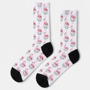 Calcetines Patrón de Flamenco y Flores