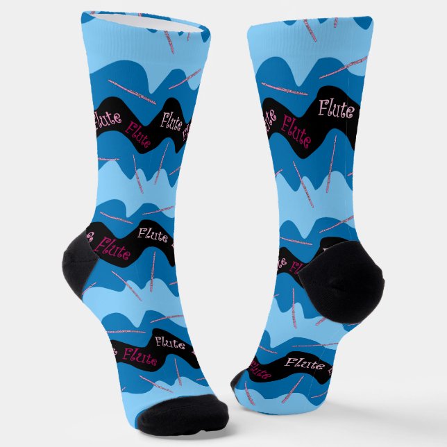 Calcetines Patrón de flauta rosada (Angular)