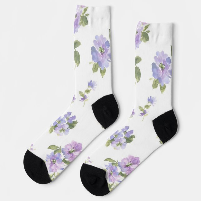 Calcetines Patrón de flor (Izquierda)