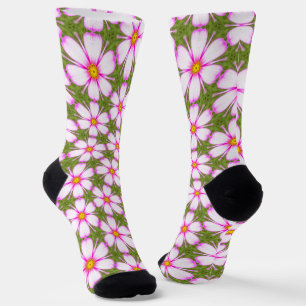 Calcetines Patrón de flores de cosmos