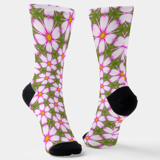 Calcetines Patrón de flores de cosmos (Angular)