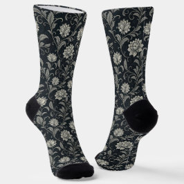 Calcetines Patrón de flores góticas