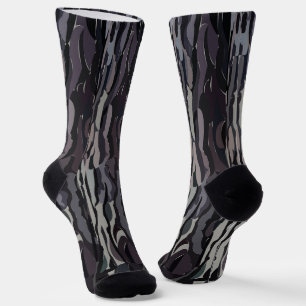 Calcetines Patrón de fondo del tronco del árbol