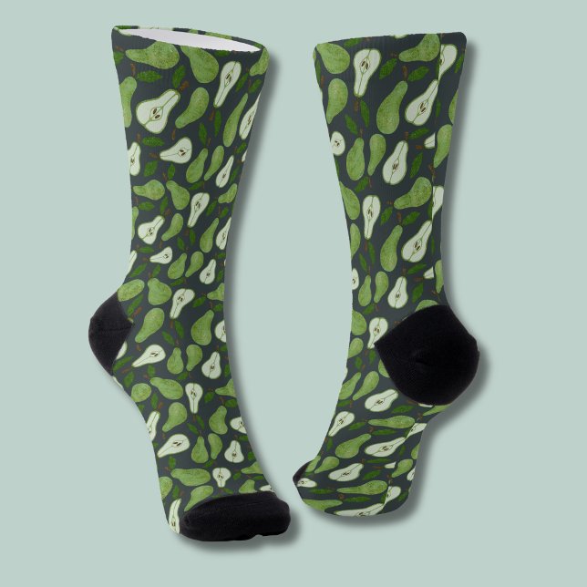 Calcetines patrón de fruta de pera de huerta (Orchard pear fruit pattern socks)