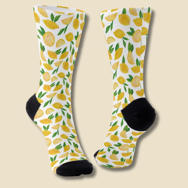Calcetines Patrón de frutas cítricas de limón (Citrus lemon pattern socks)